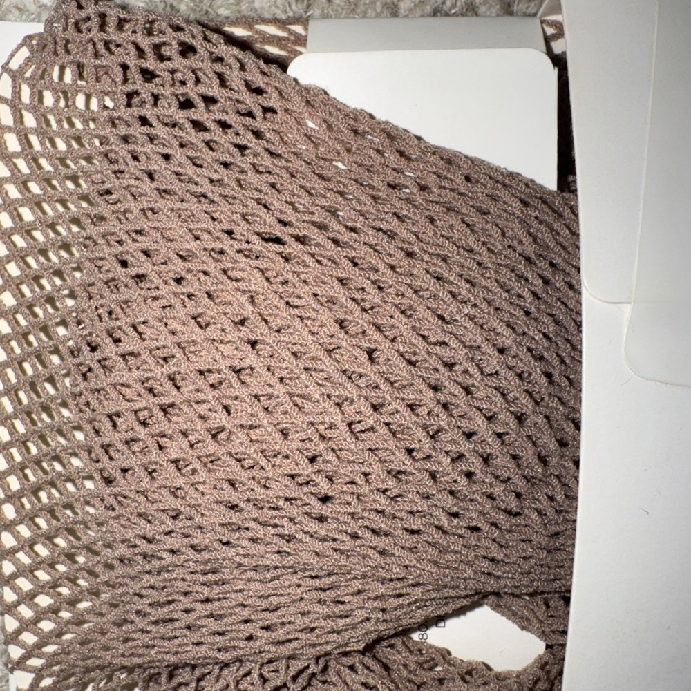 New Vintage DKNY Fish Net Tights Medium /Tall-  Nude Tan Color - Picture 5 of 5
